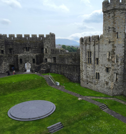 Interior courtyard of Caernarfon Castle